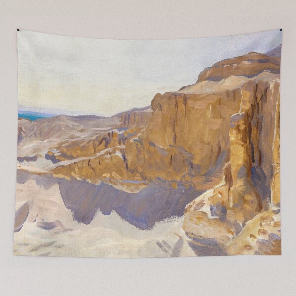 Item preview, Cliffs at Deir el Bahri Egypt - Ancient Egyptian Archaeological Landscape - Theban Necropolis Valley designed and sold by Under-TheTable.