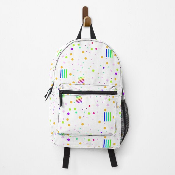 Item preview, Elaborate white colorful playful dot pattern | white joyful multicolor dots designed and sold by lausn.