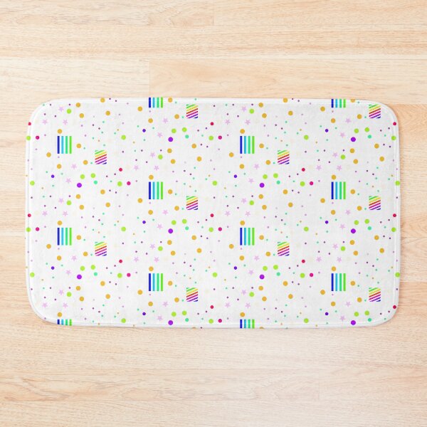 Item preview, Elaborate white colorful playful dot pattern | white joyful multicolor dots  designed and sold by lausn.