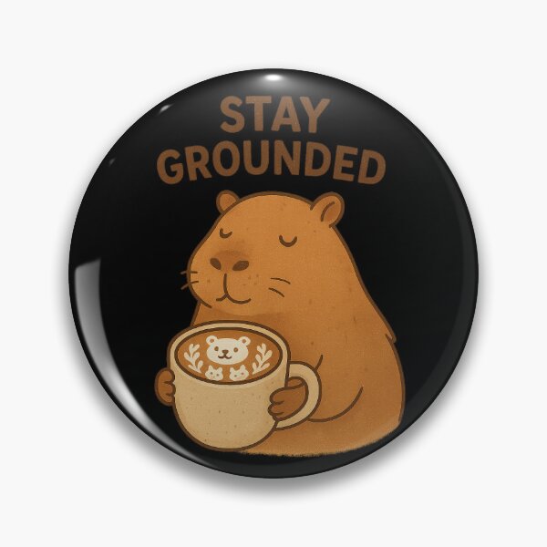 Item preview, Capybara Coffee Club — Stay Grounded designed and sold by DreamMachine69.