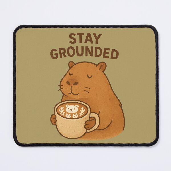 Item preview, Capybara Coffee Club — Stay Grounded designed and sold by DreamMachine69.