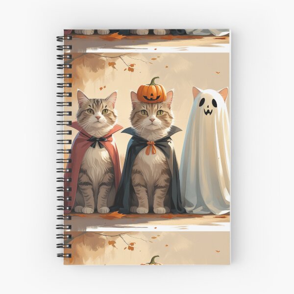Item preview, Three Cats in Halloween Costumes – Witch, Pumpkin, and Ghost designed and sold by LEO'S CREATURE　れおずくりーちゃー.