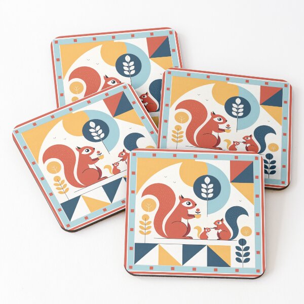 Item preview, Happy Squirrel Family Illustration - Kids Room Collection designed and sold by asliberry.