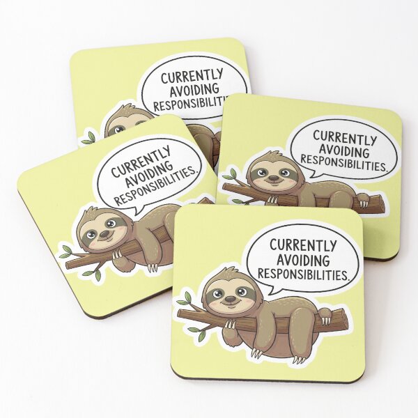 Item preview, Inspirational Quote Sloth Sticker – Cute Lazy Animal Motivation Design, Funny Positive Psychology Saying for Car, Laptop, Water Bottle, and Gift Idea designed and sold by bvdesignart.