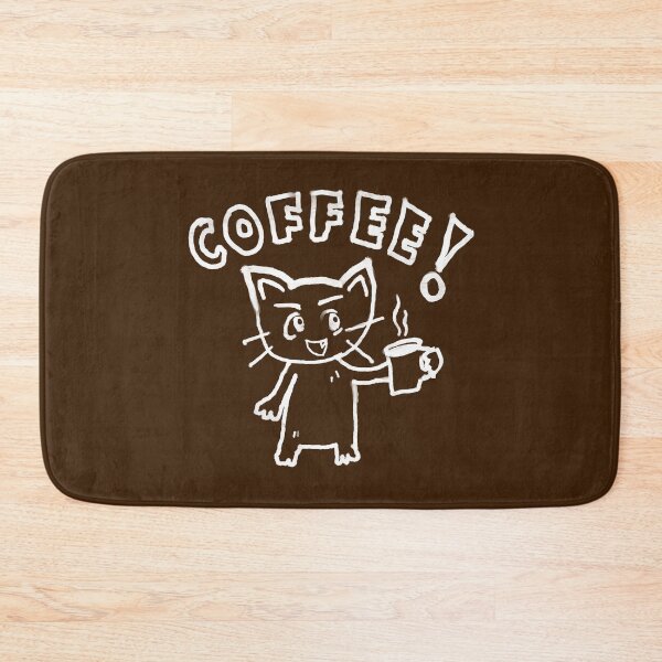 Item preview, Copy of Cute Coffee Cat Doodle(white) – Funny Kawaii Coffee Lover Design designed and sold by AlyaCreates.