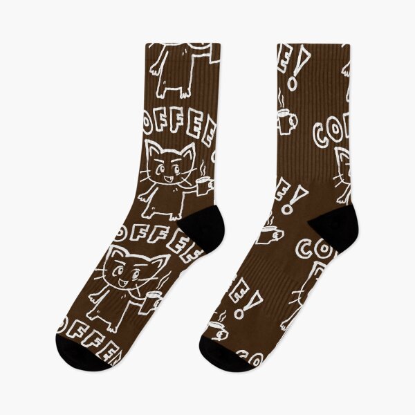 Item preview, Copy of Cute Coffee Cat Doodle(white) – Funny Kawaii Coffee Lover Design designed and sold by AlyaCreates.