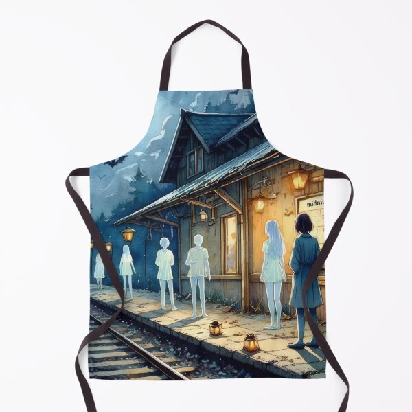 Item preview, Midnight Ghost Train – Haunted Station Halloween Art designed and sold by Ombrya.