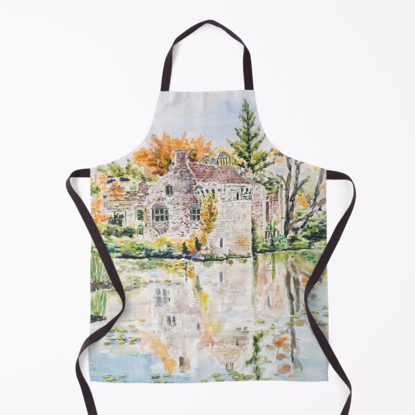 Item preview, Scotney Castle in Autumn – Watercolor Painting of English Countryside designed and sold by ColorandColor.