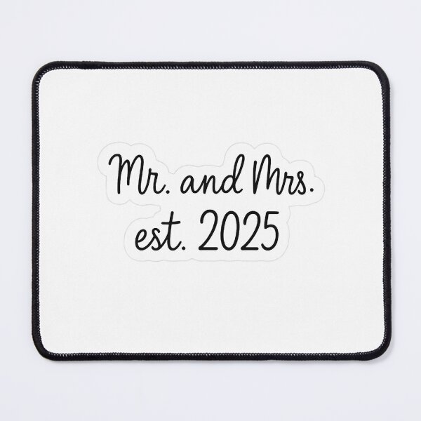Item preview, Mr. and Mrs. est. 2025 Sticker – Newlywed Wedding Anniversary Gift designed and sold by Evanka.