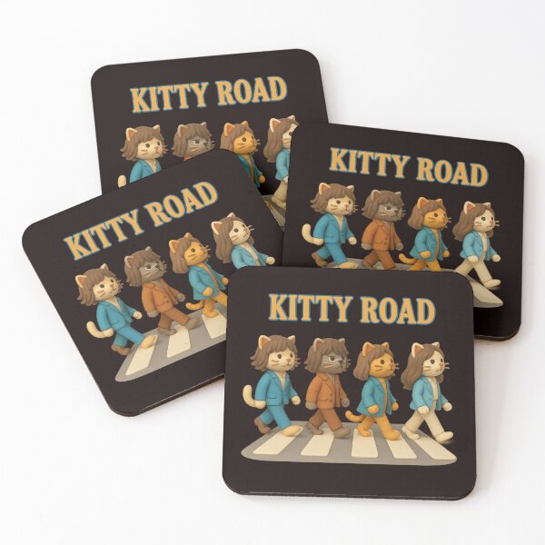 Item preview, Kitty Road – 3D Retro Cats Illustration designed and sold by Tadeusz1.