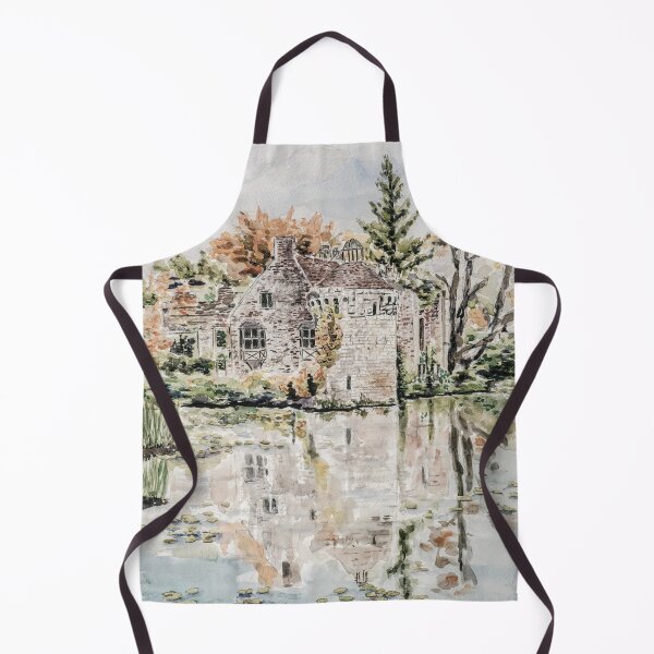 Item preview, Scotney Castle in Autumn – Watercolor Painting of English Countryside vintage version  designed and sold by ColorandColor.