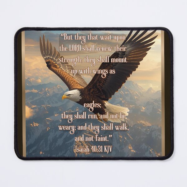 Item preview, Isaiah 40:31 Bible Verse – Strength Like Eagles Christian Scripture Design designed and sold by Ausra789.