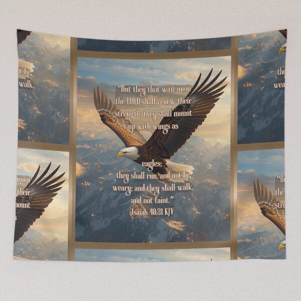 Item preview, Isaiah 40:31 Bible Verse – Strength Like Eagles Christian Scripture Design designed and sold by Ausra789.