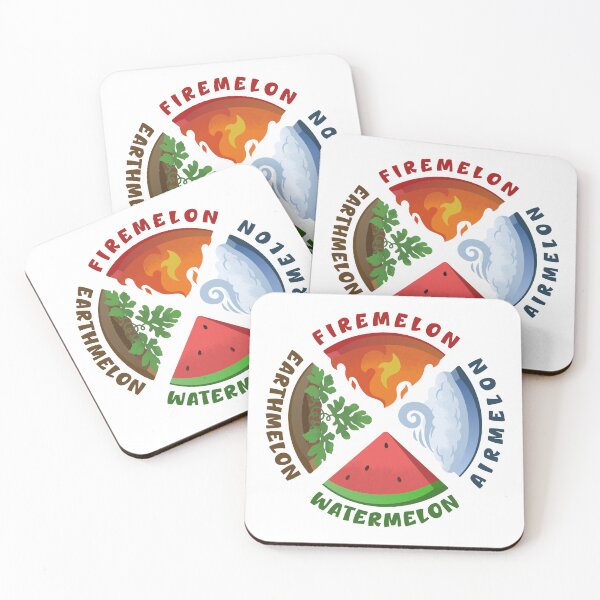 Item preview, The 4 Elemelons Watermelon Pun designed and sold by wolfkin-design.