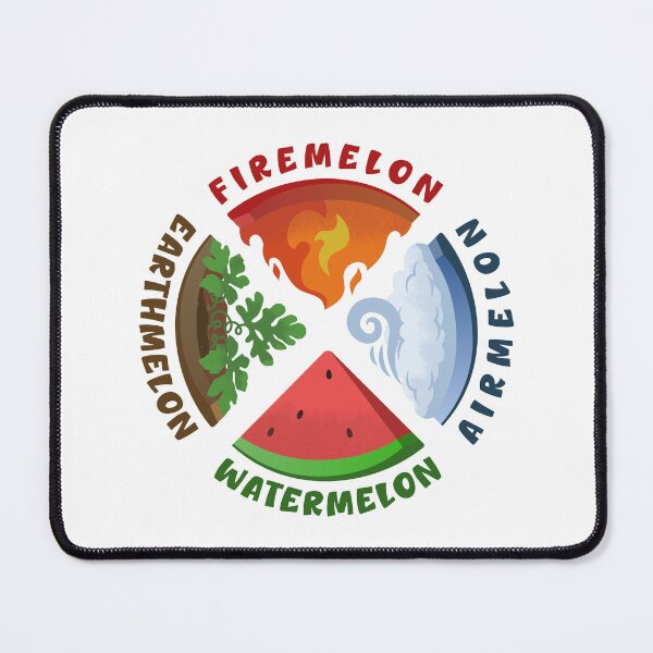 Item preview, The 4 Elemelons Watermelon Pun designed and sold by wolfkin-design.