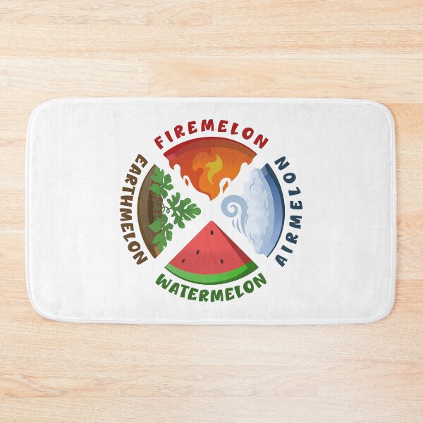 Item preview, The 4 Elemelons Watermelon Pun designed and sold by wolfkin-design.
