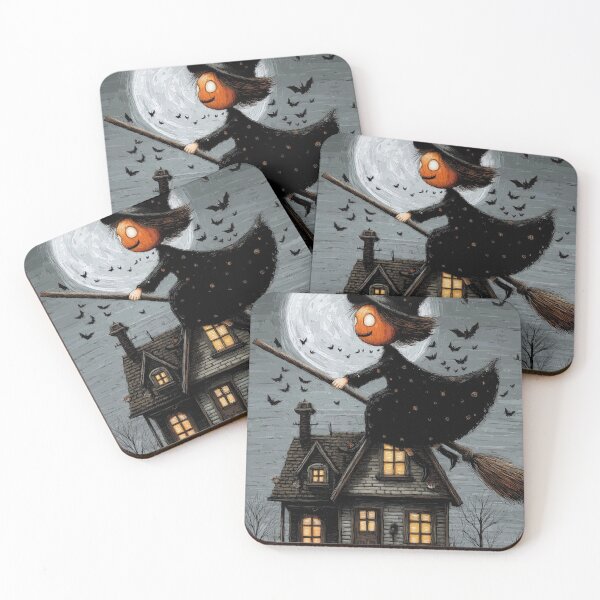 Item preview, Enchanted night scene with glowing jack-o-lantern pumpkins designed and sold by Piotrek0001.