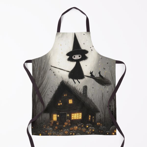 Item preview, Vintage style halloween illustration with haunted night scene designed and sold by Piotrek0001.