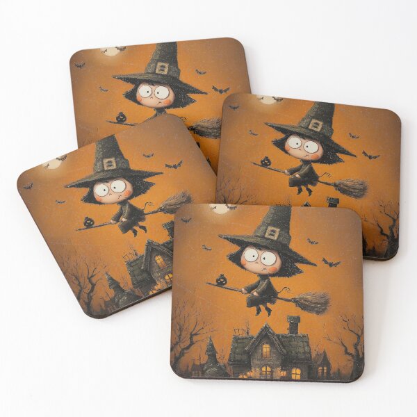 Item preview, Witch flying across haunted ruins under shining moon designed and sold by Piotrek0001.