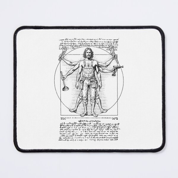Item preview, Plumber Plumbing Vitruvian Man Leonardo Da Vinci Pipe Wrench designed and sold by GrandeDuc.