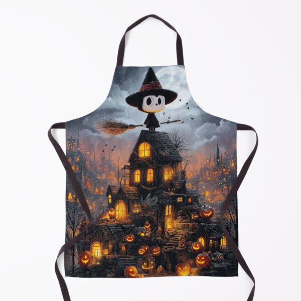 Item preview, Mysterious halloween night with enchanted witch on broom designed and sold by Piotrek0001.