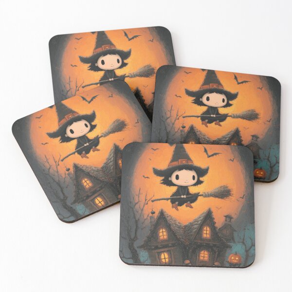 Item preview, Dark gothic landscape with glowing pumpkins and witch designed and sold by Piotrek0001.