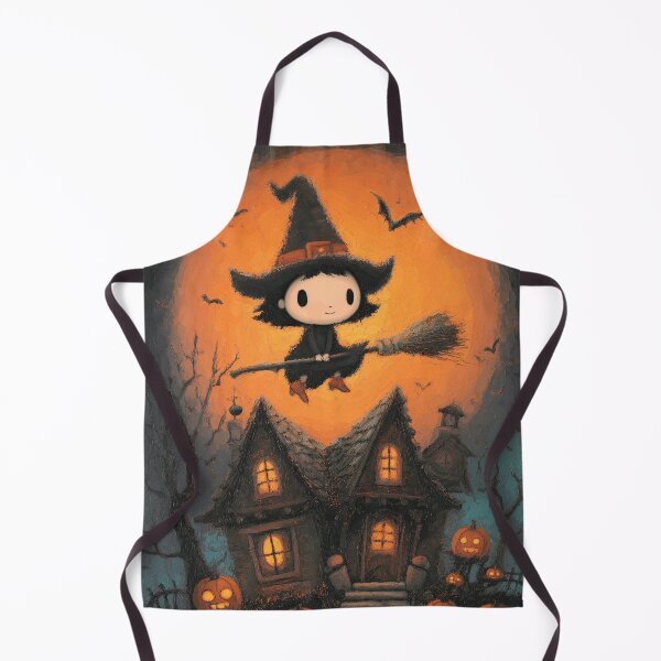 Item preview, Dark gothic landscape with glowing pumpkins and witch designed and sold by Piotrek0001.