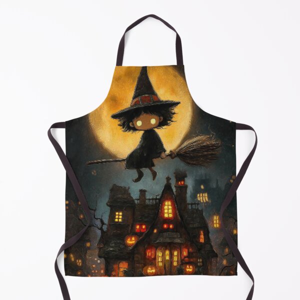 Item preview, Haunted night scene with glowing pumpkins and shadows designed and sold by Piotrek0001.