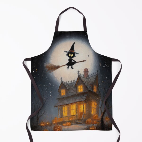 Item preview, Enchanted halloween witch flying through glowing gothic night designed and sold by Piotrek0001.