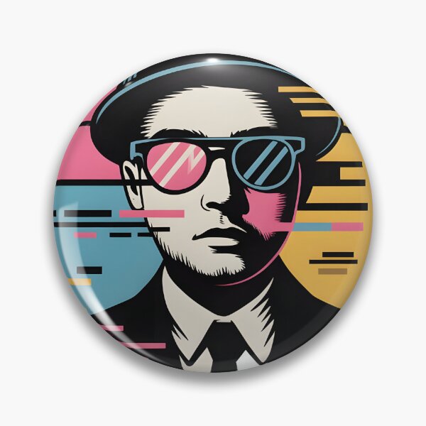 Item preview, Retro Futuristic Minimalist Pop Art style Cool Sunglasses and Digital Vibes designed and sold by Project X Design.