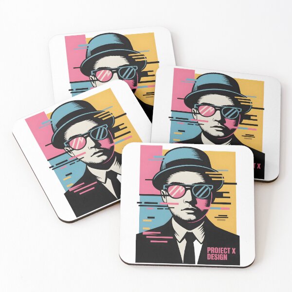 Item preview, Retro Futuristic Minimalist Pop Art style Cool Sunglasses and Digital Vibes designed and sold by Project X Design.