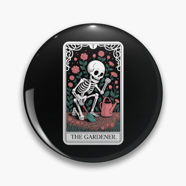 Item preview, The Gardener Skeleton Watering Plants Tarot Card Design designed and sold by Blok45.