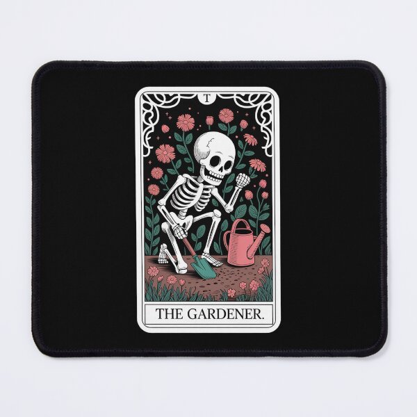 Item preview, The Gardener Skeleton Watering Plants Tarot Card Design designed and sold by Blok45.
