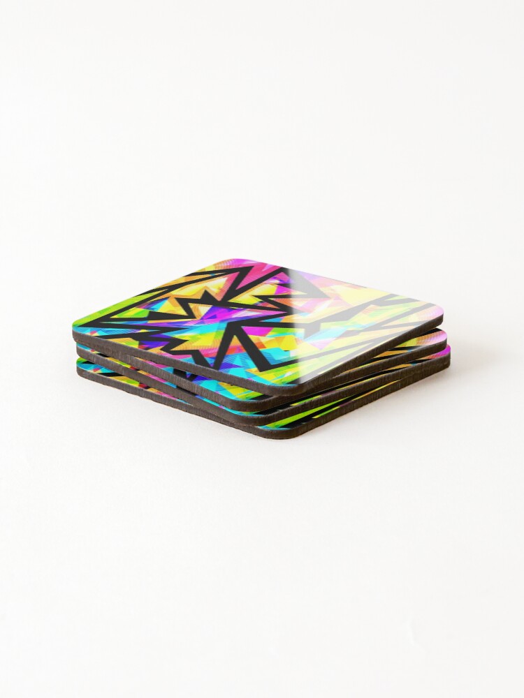 Thumbnail 4 of 5, Coasters (Set of 4), Line Patterns designed and sold by ViaARTfactory.