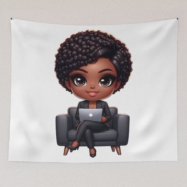 Item preview, Brown Skin Student with Coffee Sticker designed and sold by Lulunza.