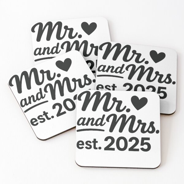 Item preview, Mr. and Mrs. est. 2025 Sticker – Newlywed Wedding Anniversary Gifts designed and sold by Evanka.