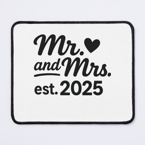 Item preview, Mr. and Mrs. est. 2025 Sticker – Newlywed Wedding Anniversary Gifts designed and sold by Evanka.