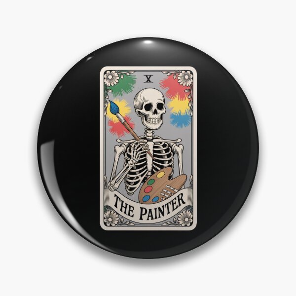 Item preview, The Painter Skeleton Painting Tarot Card Design designed and sold by Blok45.