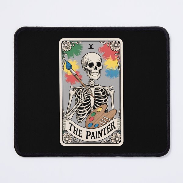 Item preview, The Painter Skeleton Painting Tarot Card Design designed and sold by Blok45.