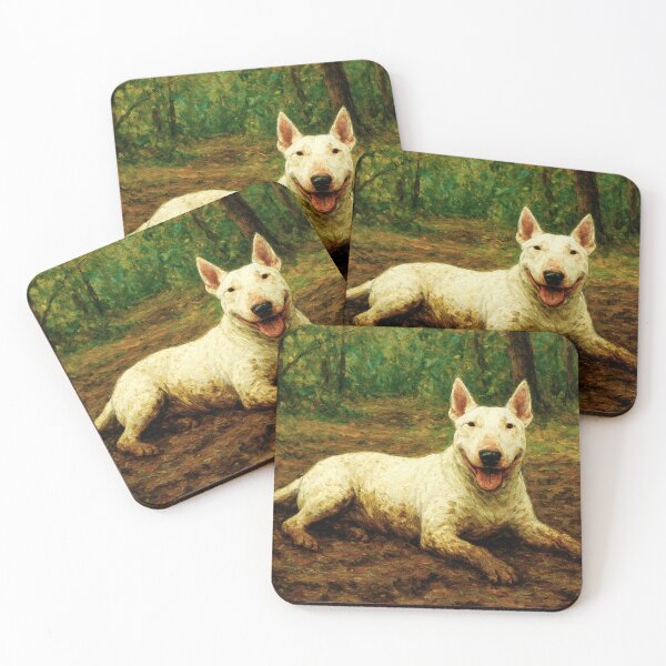 Item preview, Bull Terrier Muddy Forest Joy designed and sold by Kenny8716.