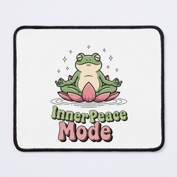 Item preview, Inner Peace Mode – Cute Frog Meditating on a Leaf designed and sold by Rank Sol.