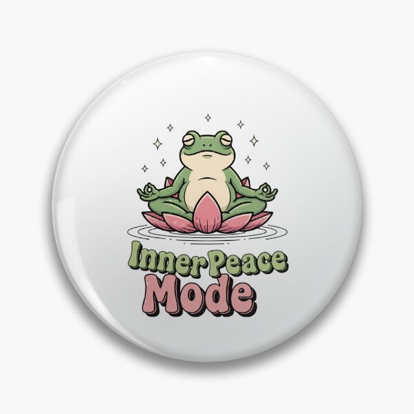 Item preview, Inner Peace Mode – Cute Frog Meditating on a Leaf designed and sold by Rank Sol.