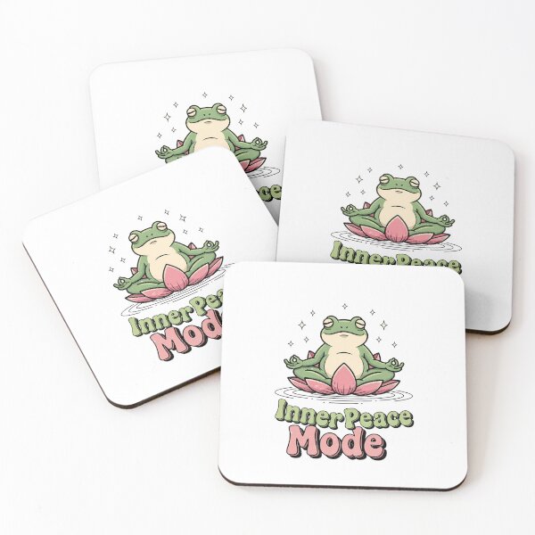 Item preview, Inner Peace Mode – Cute Frog Meditating on a Leaf designed and sold by Rank Sol.
