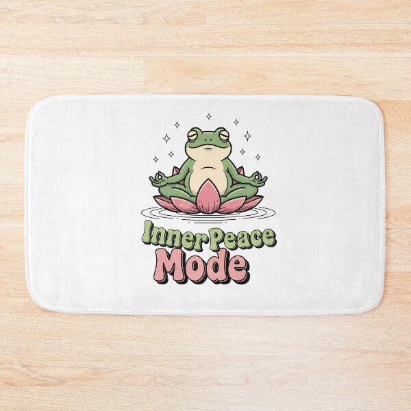 Item preview, Inner Peace Mode – Cute Frog Meditating on a Leaf designed and sold by Rank Sol.