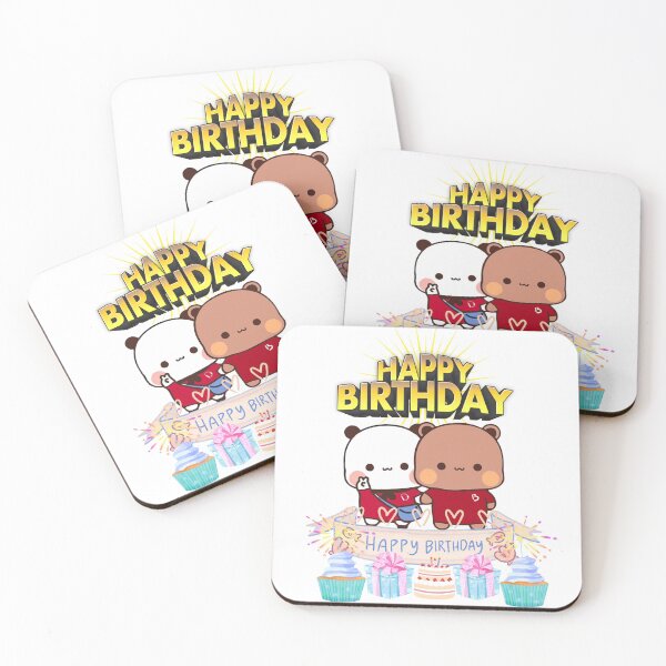 Item preview, Happy Birthday Cute DuDu Bear and BuBu Panda Are Celebrating 2026 designed and sold by DaresToDream.
