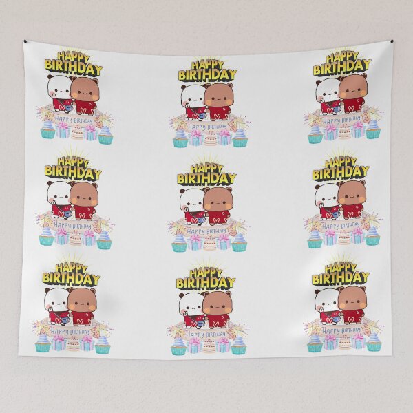 Item preview, Happy Birthday Cute DuDu Bear and BuBu Panda Are Celebrating 2026 designed and sold by DaresToDream.