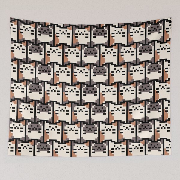 Item preview, Pixel-Cats – Beige Full Grid designed and sold by Wojciech Sumara.