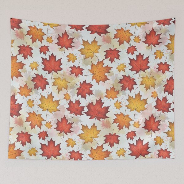 Item preview, Watercolor Autumn Maple Leaves Seamless Pattern designed and sold by Iras-Art-Corner.