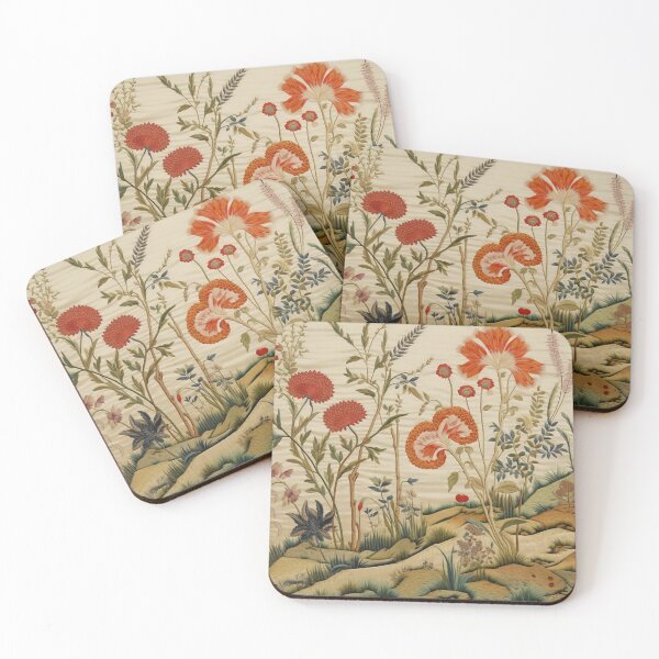 Item preview, Silk Floral Red Wildflowers Carpet designed and sold by GrinGalore.