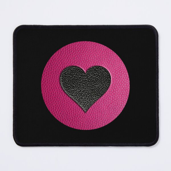 Item preview, Pink Leather heart studs designed and sold by Bazarstreet.